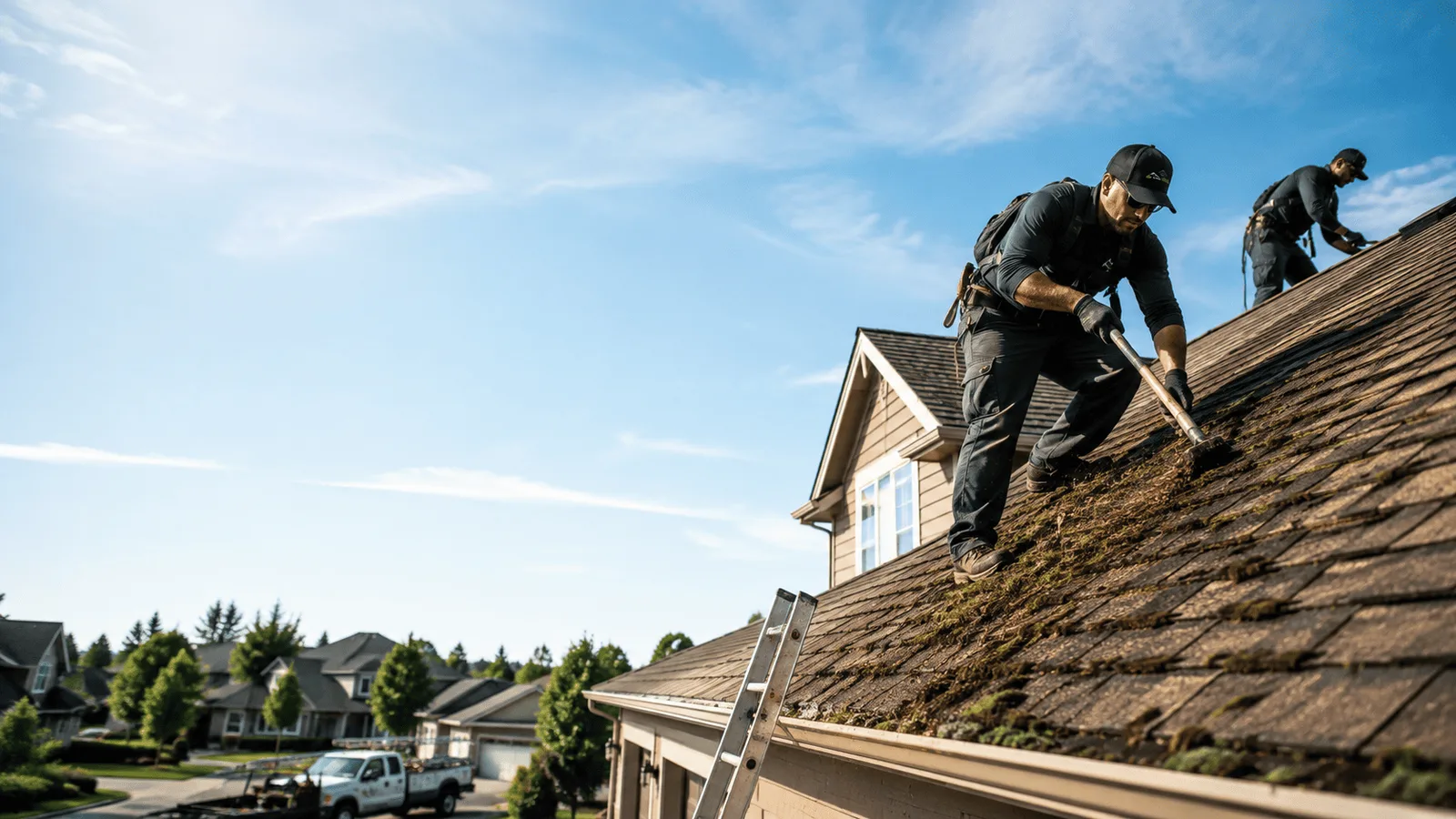 Roof Moss Removal in Midlothian, IL near me